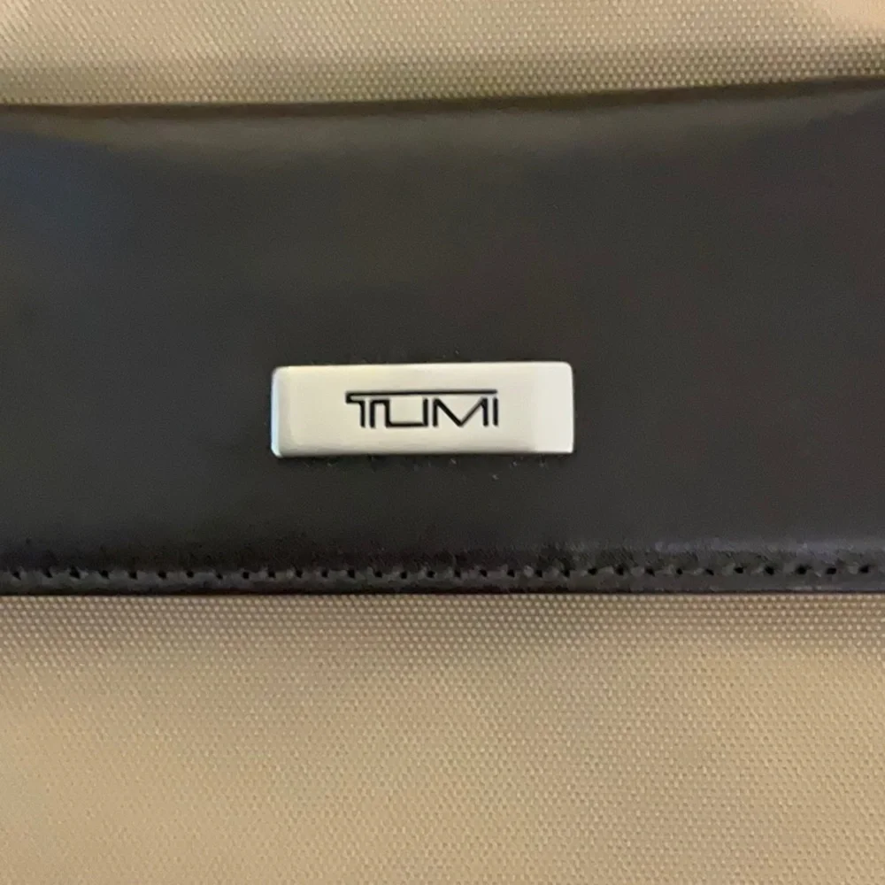 Tumi Tan and Black Briefcase with Durable Design